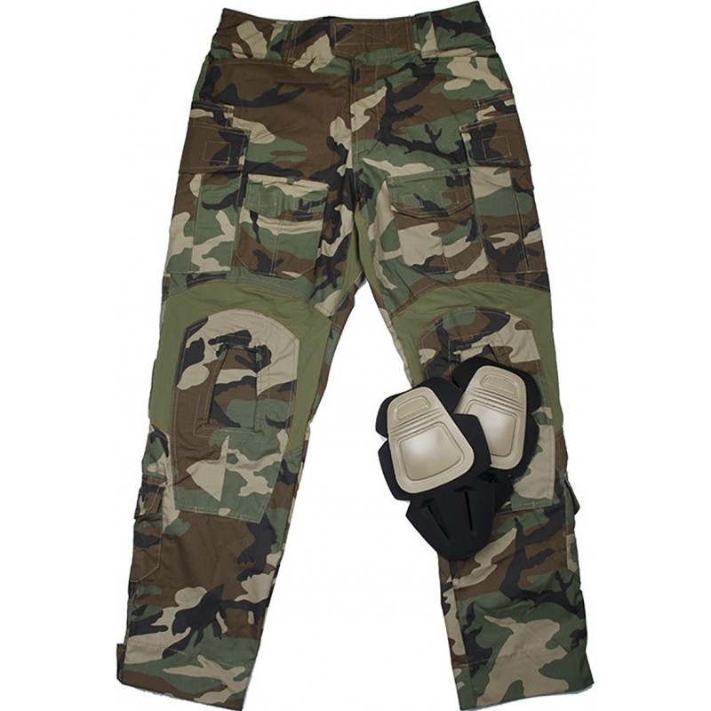 TMC Gen3 Combat Trouser with Knee Pads (Woodland) - L