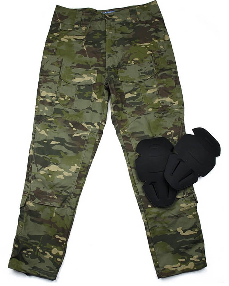 Details about  / TC0103 MC Camouflage Tactical Pants Trousers Knee With Protect Pads Mats Hole