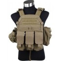 TMC MP94A Modular Plate Tactical Vest with Pouch (Coyote Brown)