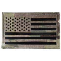 American Flag Iron-On Patch Gold Trim – Rock Band Patches