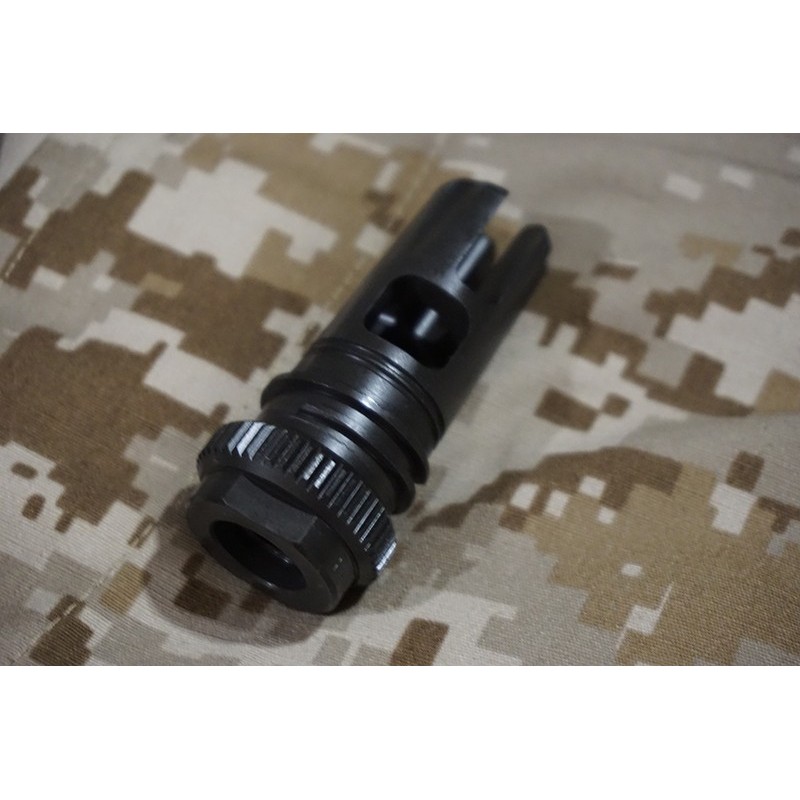 Iron Airsoft AAC Style 5.56 Brake Out Steel Flash Hider