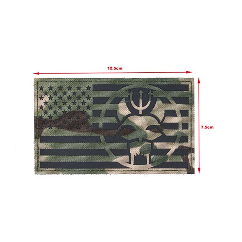 TMC2277-WG TMC Large US Flag Infrared Patch Wolf Grey 