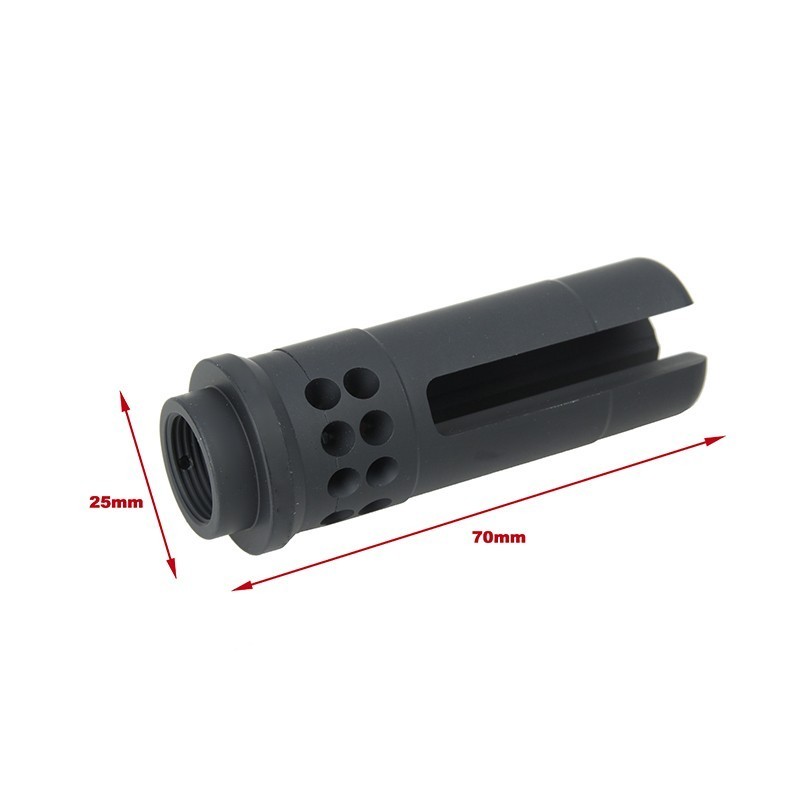 BJ TAC SF Style 3P Warcomp Steel Flash Hider